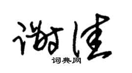 朱锡荣谢佳草书个性签名怎么写