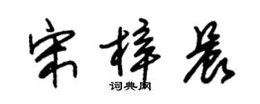 朱锡荣宋梓晨草书个性签名怎么写