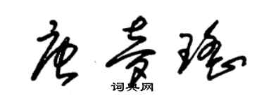 朱锡荣唐梦瑶草书个性签名怎么写