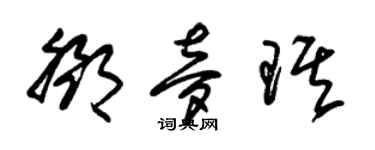 朱锡荣邓梦琪草书个性签名怎么写