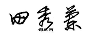朱锡荣田秀兰草书个性签名怎么写