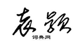 朱锡荣袁颖草书个性签名怎么写