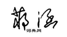 朱锡荣蒋涵草书个性签名怎么写