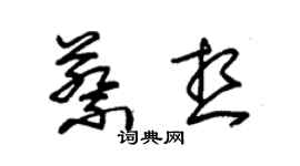 朱锡荣蔡想草书个性签名怎么写