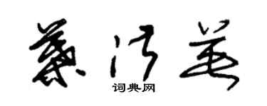 朱锡荣叶淑英草书个性签名怎么写