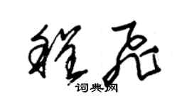 朱锡荣程飞草书个性签名怎么写