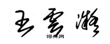 朱锡荣王云凝草书个性签名怎么写