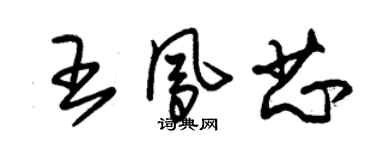 朱锡荣王凤芯草书个性签名怎么写