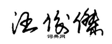 朱锡荣汪俊杰草书个性签名怎么写