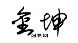 朱锡荣金坤草书个性签名怎么写