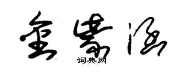朱锡荣金紫涵草书个性签名怎么写