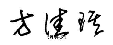朱锡荣方佳琪草书个性签名怎么写