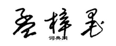 朱锡荣孟梓墨草书个性签名怎么写