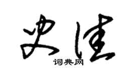 朱锡荣史佳草书个性签名怎么写