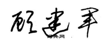 朱锡荣顾建军草书个性签名怎么写