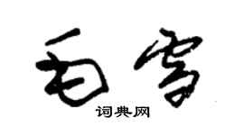 朱锡荣毛雪草书个性签名怎么写