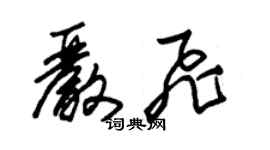 朱锡荣严飞草书个性签名怎么写