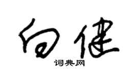 朱锡荣向健草书个性签名怎么写
