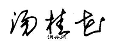 朱锡荣汤桂花草书个性签名怎么写