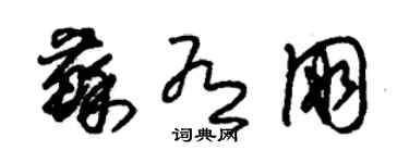 朱锡荣苏有朋草书个性签名怎么写