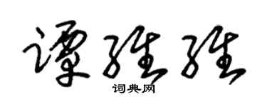 朱锡荣谭维维草书个性签名怎么写