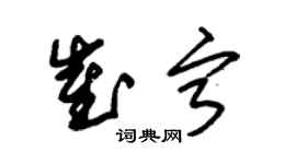 朱锡荣崔宁草书个性签名怎么写