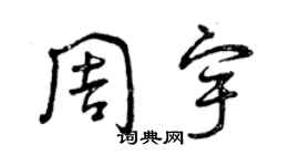 曾庆福周宇草书个性签名怎么写