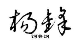 曾庆福杨锋草书个性签名怎么写