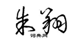 曾庆福朱翔草书个性签名怎么写