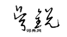 曾庆福吴锐草书个性签名怎么写