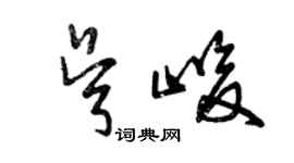 曾庆福吴峻草书个性签名怎么写