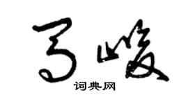 曾庆福马峻草书个性签名怎么写