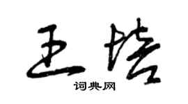 曾庆福王培草书个性签名怎么写