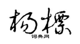 曾庆福杨标草书个性签名怎么写
