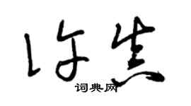 曾庆福许真草书个性签名怎么写
