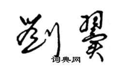 曾庆福刘翼草书个性签名怎么写