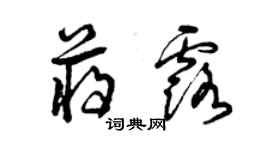 曾庆福蒋露草书个性签名怎么写
