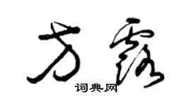 曾庆福方露草书个性签名怎么写