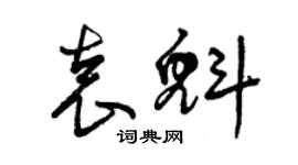 曾庆福袁魁草书个性签名怎么写