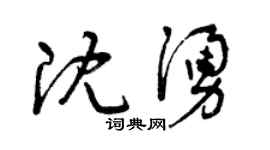 曾庆福沈涌草书个性签名怎么写