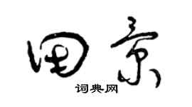 曾庆福田景草书个性签名怎么写