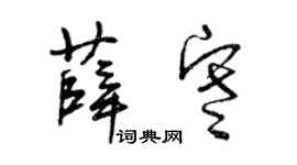 曾庆福薛寒草书个性签名怎么写