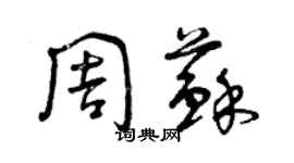 曾庆福周苏草书个性签名怎么写