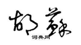曾庆福胡苏草书个性签名怎么写