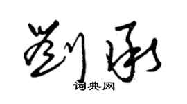 曾庆福刘承草书个性签名怎么写