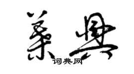 曾庆福叶兴草书个性签名怎么写