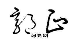 曾庆福郭正草书个性签名怎么写