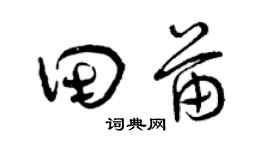 曾庆福田苗草书个性签名怎么写