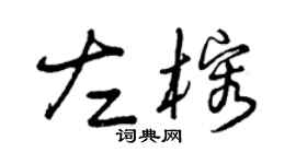 曾庆福左榕草书个性签名怎么写