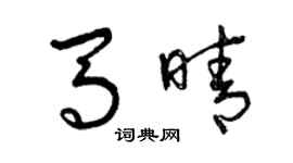 曾庆福马晴草书个性签名怎么写